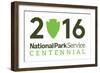 National Park Service Centennial - Logo-Lantern Press-Framed Art Print