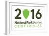 National Park Service Centennial - Logo-Lantern Press-Framed Art Print