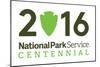 National Park Service Centennial - Logo-Lantern Press-Mounted Art Print