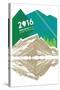 National Park Service Centennial - Mountains-Lantern Press-Stretched Canvas