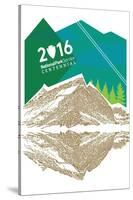 National Park Service Centennial - Mountains-Lantern Press-Stretched Canvas