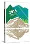 National Park Service Centennial - Mountains-Lantern Press-Stretched Canvas