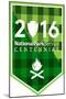 National Park Service Centennial - Plaid Crest-Lantern Press-Mounted Art Print