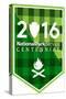 National Park Service Centennial - Plaid Crest-Lantern Press-Stretched Canvas