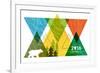National Park Service Centennial - Triangles-Lantern Press-Framed Premium Giclee Print