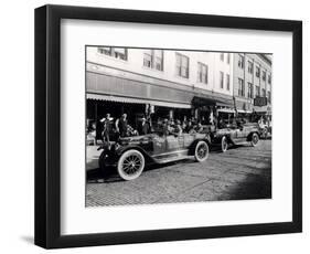 National Parks Highway Processing of Cars, 1916-Asahel Curtis-Framed Giclee Print