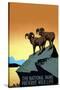 National Parks Preserve Wild Life-J. Hirt-Stretched Canvas