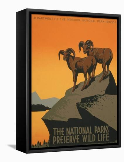 National Parks-J. Hirt-Framed Stretched Canvas