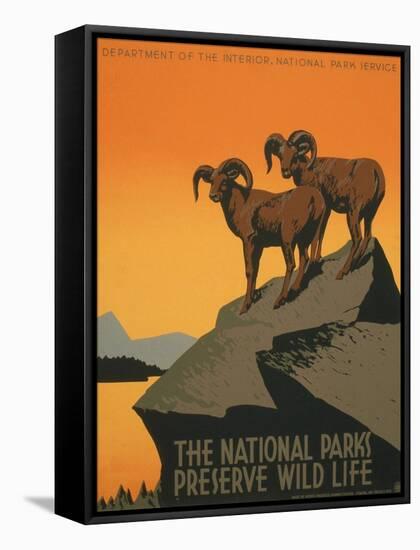 National Parks-J. Hirt-Framed Stretched Canvas