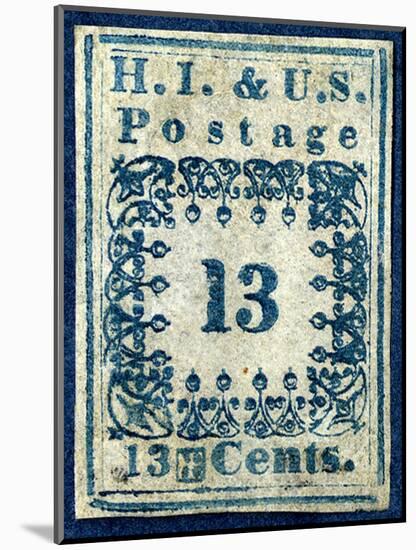 National Postal Museum: 13-Cent “H.I.” Hawaiian Missionary stamp-null-Mounted Art Print