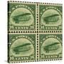 National Postal Museum: 16-Cent U.S. Postage Stamps with the Image of a Plane-null-Stretched Canvas