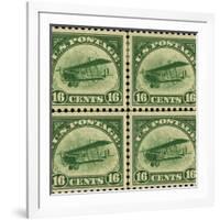 National Postal Museum: 16-Cent U.S. Postage Stamps with the Image of a Plane-null-Framed Art Print