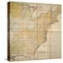 National Postal Museum: 1796 Postal Route Map-null-Stretched Canvas