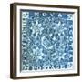 National Postal Museum: 3-Pence Crown of Great Britain and Heraldic Flowers of the Empire stamp-null-Framed Art Print