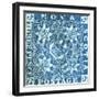 National Postal Museum: 3-Pence Crown of Great Britain and Heraldic Flowers of the Empire stamp-null-Framed Art Print