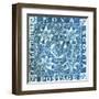 National Postal Museum: 3-Pence Crown of Great Britain and Heraldic Flowers of the Empire stamp-null-Framed Art Print