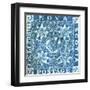 National Postal Museum: 3-Pence Crown of Great Britain and Heraldic Flowers of the Empire stamp-null-Framed Art Print