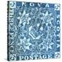 National Postal Museum: 3-Pence Crown of Great Britain and Heraldic Flowers of the Empire stamp-null-Stretched Canvas