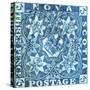 National Postal Museum: 3-Pence Crown of Great Britain and Heraldic Flowers of the Empire stamp-null-Stretched Canvas