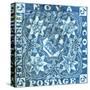 National Postal Museum: 3-Pence Crown of Great Britain and Heraldic Flowers of the Empire stamp-null-Stretched Canvas