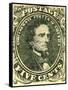 National Postal Museum: 5-Cent Green Jefferson Davis Confederate Stamp-null-Framed Stretched Canvas