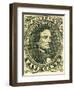 National Postal Museum: 5-Cent Green Jefferson Davis Confederate Stamp-null-Framed Art Print