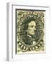 National Postal Museum: 5-Cent Green Jefferson Davis Confederate Stamp-null-Framed Art Print