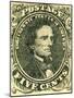 National Postal Museum: 5-Cent Green Jefferson Davis Confederate Stamp-null-Mounted Art Print