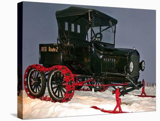 National Postal Museum: Ford Model-T with Snowmobile Attachment-null-Stretched Canvas