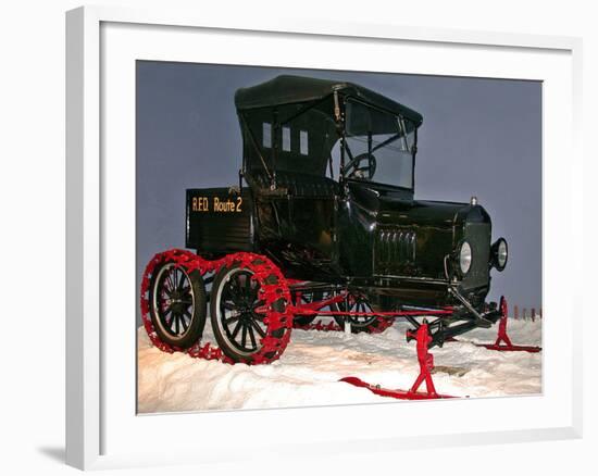 National Postal Museum: Ford Model-T with Snowmobile Attachment-null-Framed Photographic Print