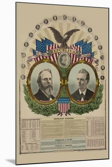 National Republican Chart 1876-H. H. Lloyd-Mounted Art Print