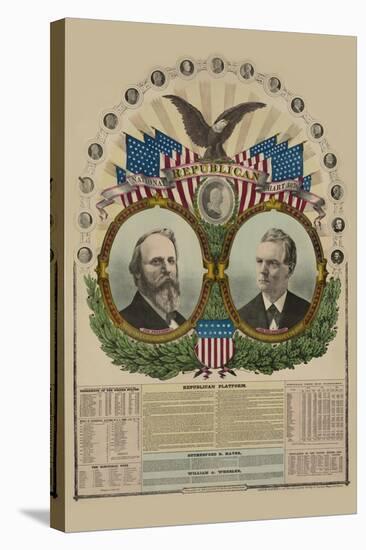 National Republican Chart 1876-H. H. Lloyd-Stretched Canvas