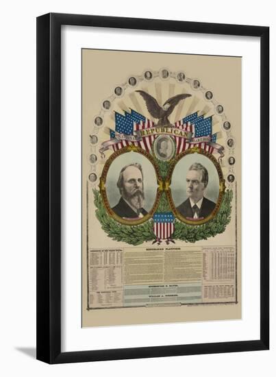 National Republican Chart 1876-H. H. Lloyd-Framed Art Print