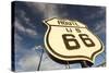 National Route 66 Sign at Sunset, Elk City, Oklahoma, USA-Walter Bibikow-Stretched Canvas