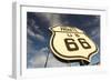 National Route 66 Sign at Sunset, Elk City, Oklahoma, USA-Walter Bibikow-Framed Photographic Print