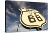 National Route 66 Sign at Sunset, Elk City, Oklahoma, USA-Walter Bibikow-Stretched Canvas