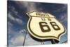 National Route 66 Sign at Sunset, Elk City, Oklahoma, USA-Walter Bibikow-Stretched Canvas