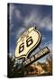 National Route 66 Sign at Sunset, Elk City, Oklahoma, USA-Walter Bibikow-Stretched Canvas