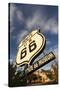 National Route 66 Sign at Sunset, Elk City, Oklahoma, USA-Walter Bibikow-Stretched Canvas