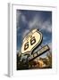 National Route 66 Sign at Sunset, Elk City, Oklahoma, USA-Walter Bibikow-Framed Photographic Print