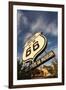 National Route 66 Sign at Sunset, Elk City, Oklahoma, USA-Walter Bibikow-Framed Photographic Print