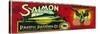 National Salmon Can Label - Kodiak, AK-Lantern Press-Stretched Canvas