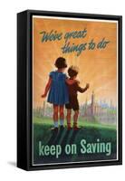 National Saving Movement, C.1916 (Poster)-English School-Framed Stretched Canvas