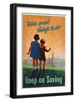 National Saving Movement, C.1916 (Poster)-English School-Framed Giclee Print