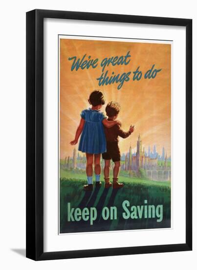 National Saving Movement, C.1916 (Poster)-English School-Framed Giclee Print