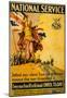 National Service War Propaganda Vintage Ad Poster Print-null-Mounted Poster