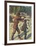 National Sportsman - Father and Son with their Dog in a Hunting Scene, c.1921-Lantern Press-Framed Art Print