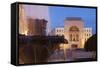 National Theatre and Opera House in Piata Victoriei at Dusk, Timisoara, Banat, Romania, Europe-Ian Trower-Framed Stretched Canvas