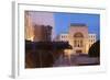 National Theatre and Opera House in Piata Victoriei at Dusk, Timisoara, Banat, Romania, Europe-Ian Trower-Framed Photographic Print