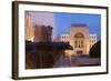 National Theatre and Opera House in Piata Victoriei at Dusk, Timisoara, Banat, Romania, Europe-Ian Trower-Framed Photographic Print